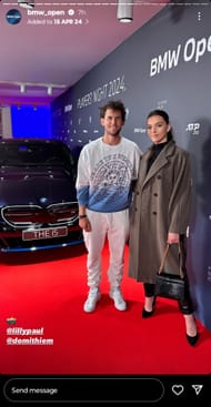 Dominic Thiem with girlfriend Lili Paul at the player's party at the BMW Open