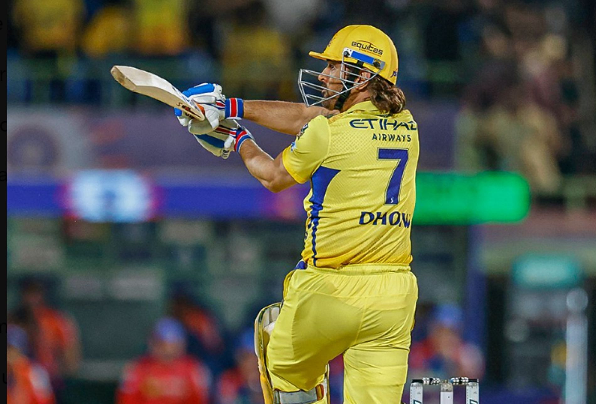 Dhoni looked in sublime form with the willow against DC [Credit: CSK twitter handle]