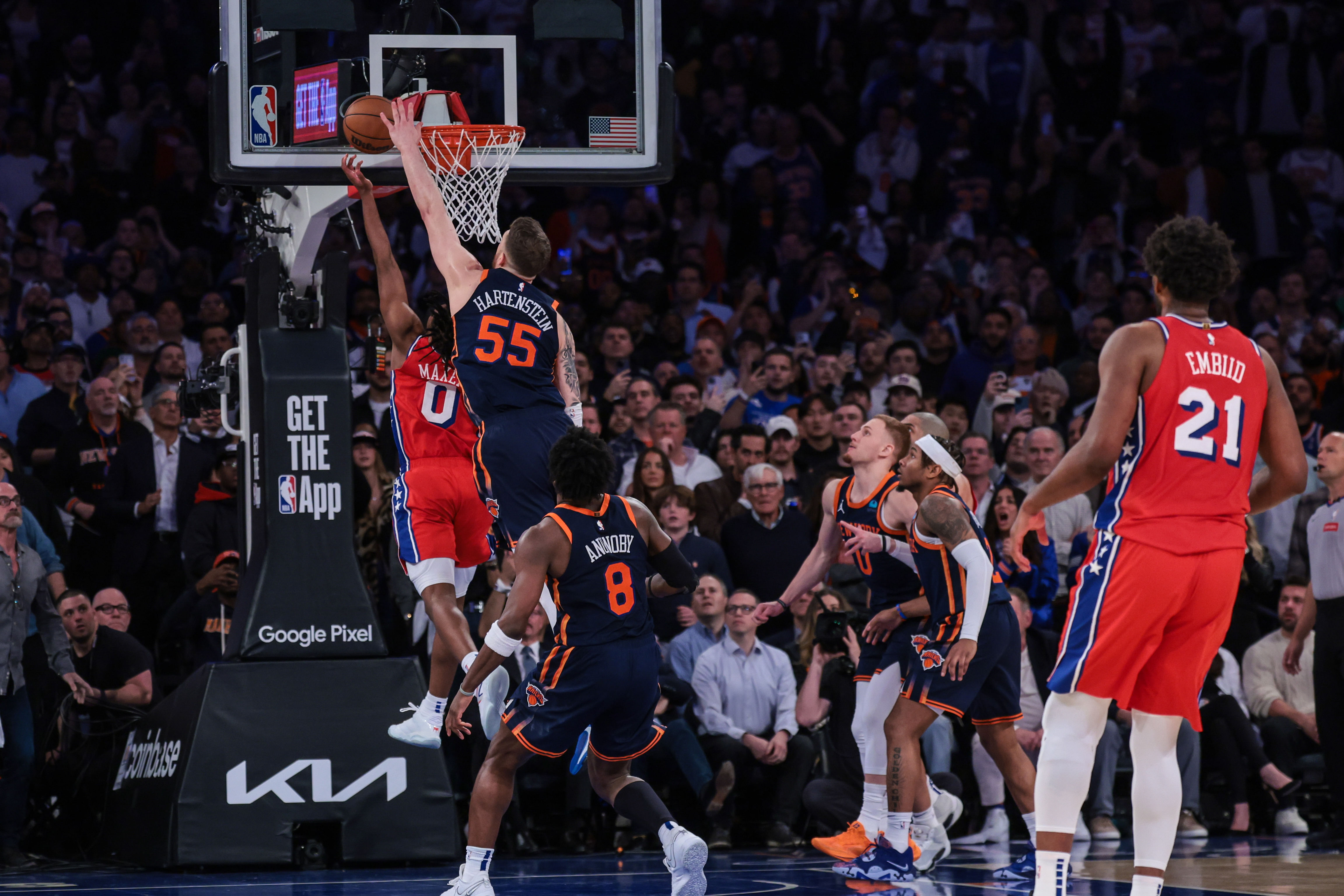 NBA: Playoffs-Philadelphia 76ers at New York Knicks