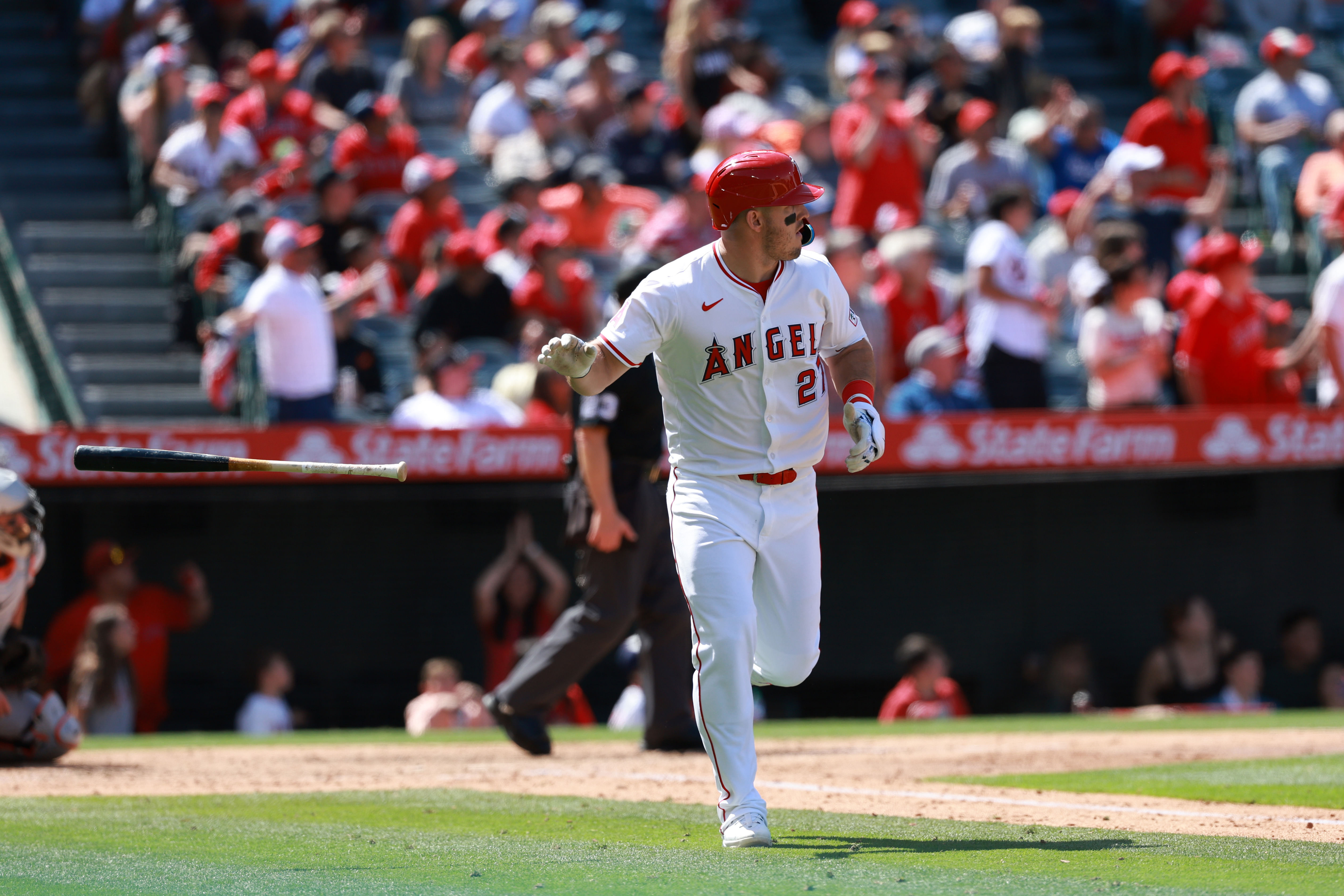 Mike Trout hit his 10th home run last night