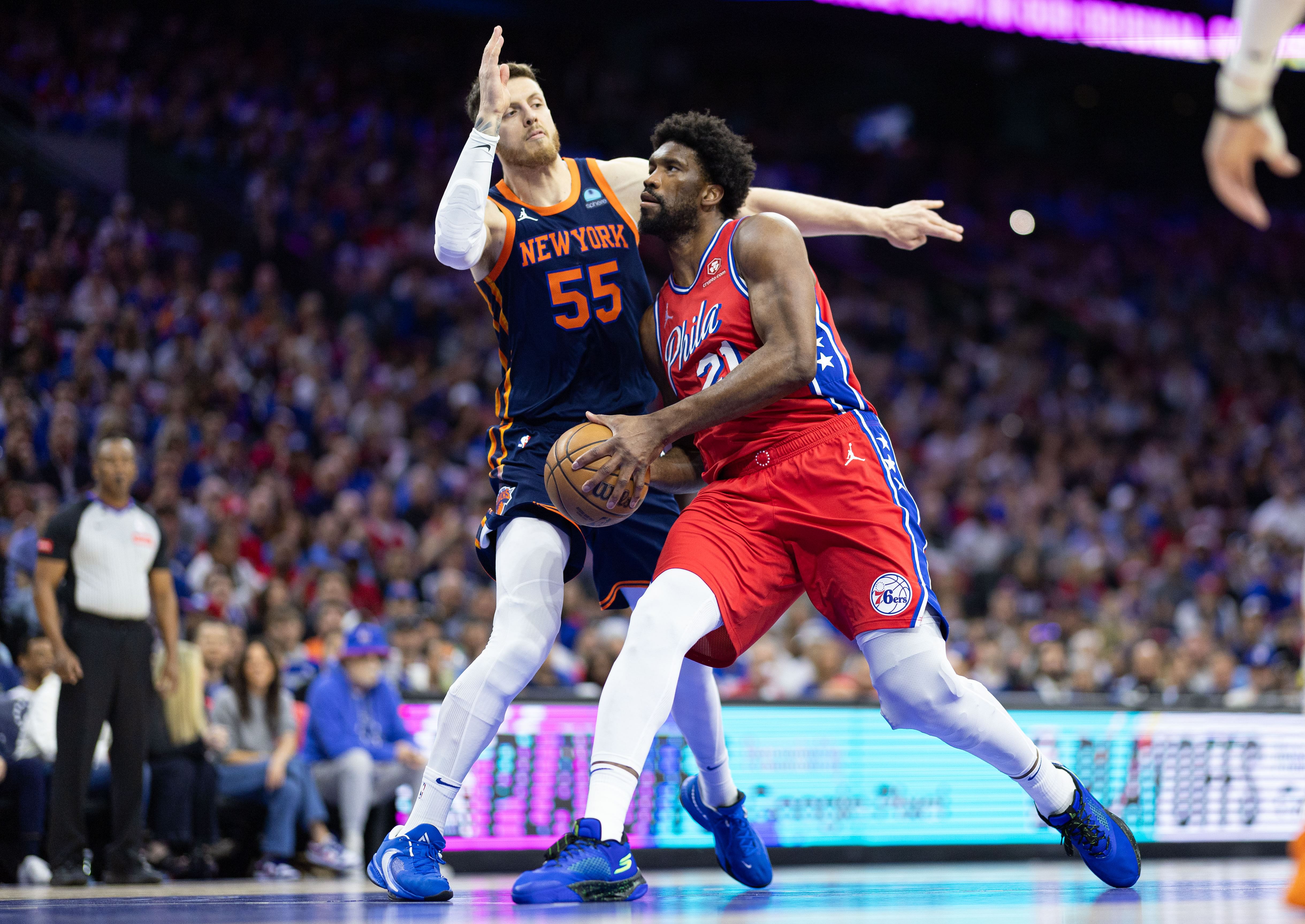 NBA: Playoffs-New York Knicks at Philadelphia 76ers