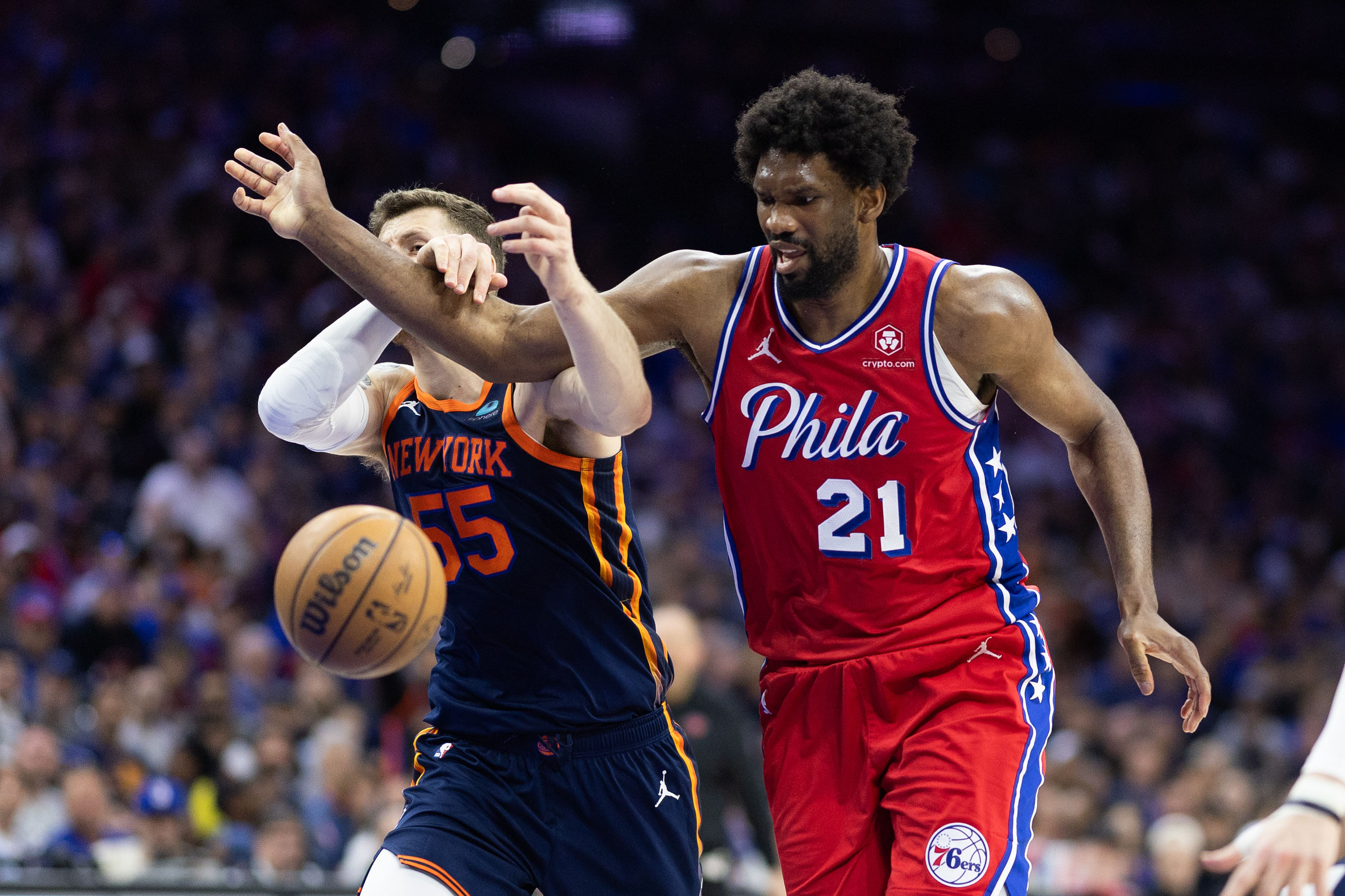 NBA: Playoffs-New York Knicks at Philadelphia 76ers