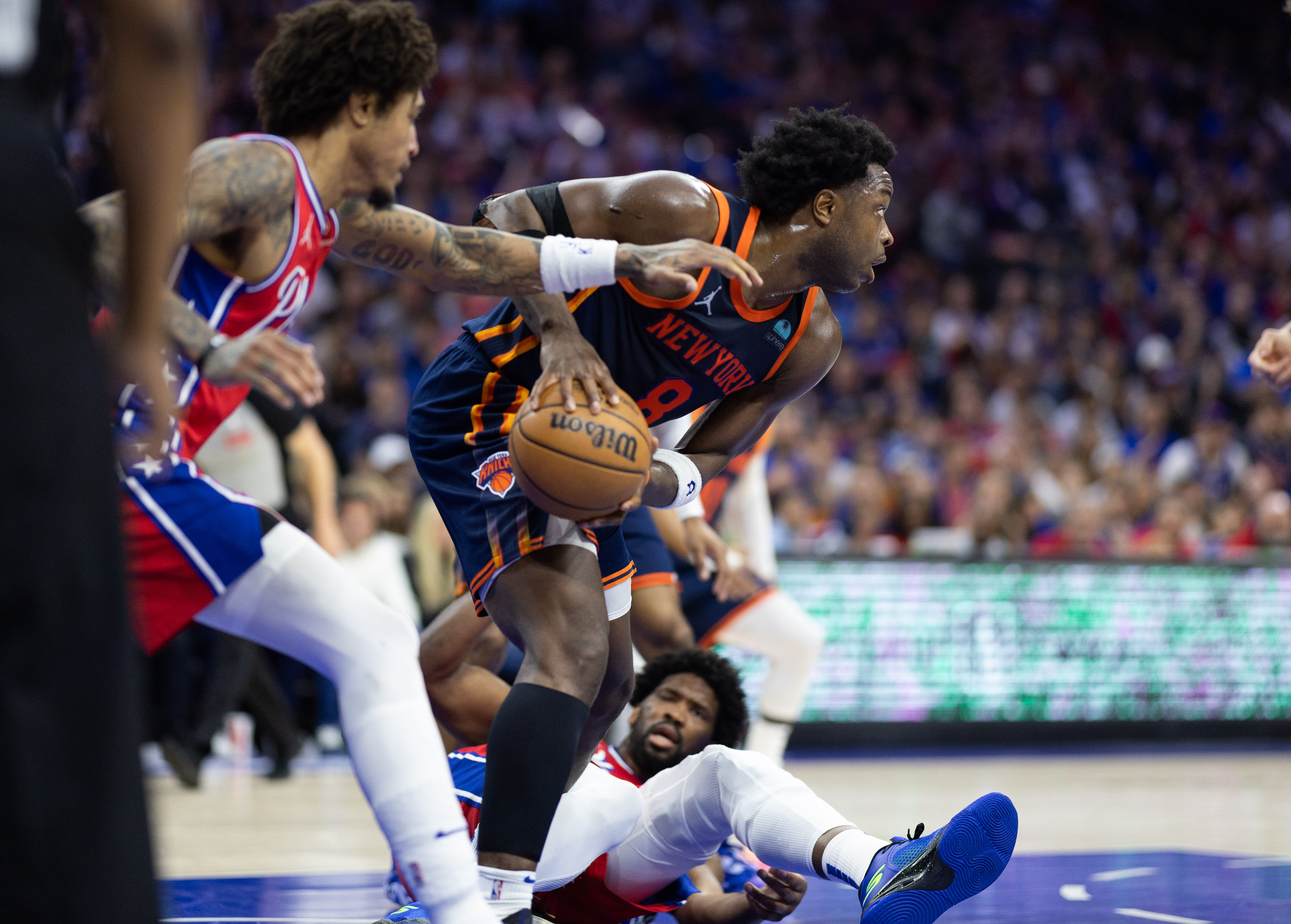 NBA: Playoffs-New York Knicks at Philadelphia 76ers