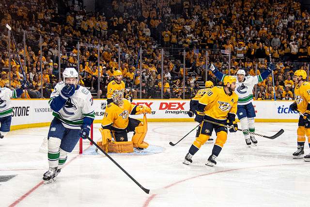 NHL: Stanley Cup Playoffs-Vancouver Canucks at Nashville Predators