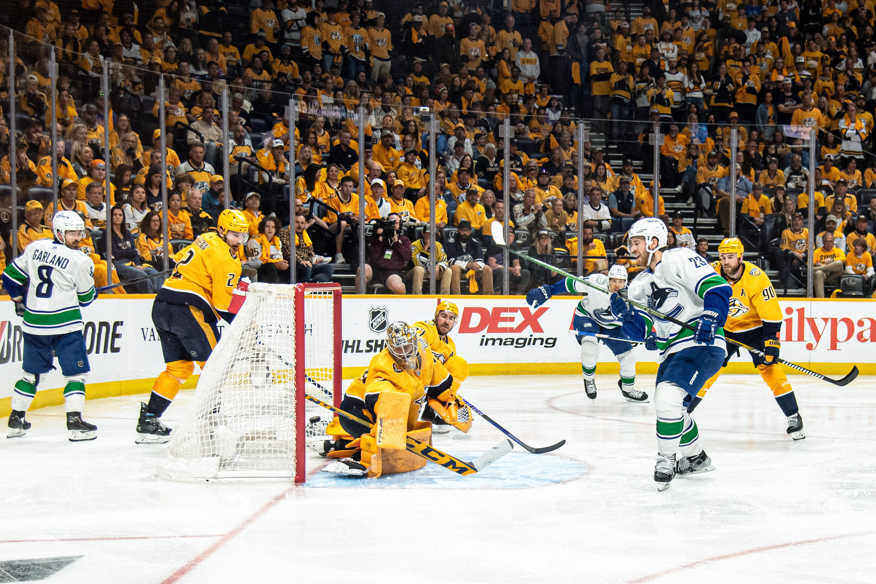 NHL: Stanley Cup Playoffs-Vancouver Canucks at Nashville Predators