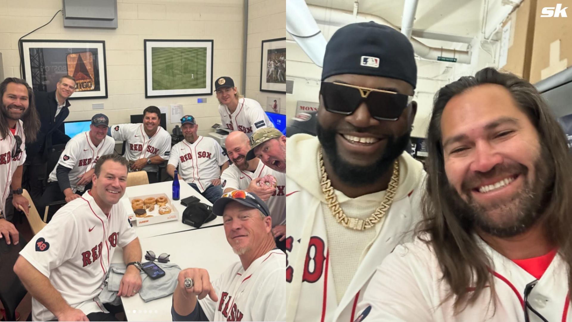 Red Sox players reunite for emotional 20th Opening Day anniversary reunion