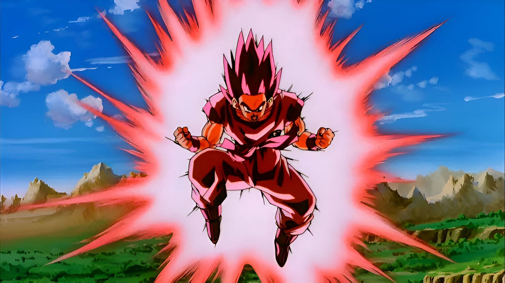 Goku in his Kaio-ken form (Image via Toei Animation)