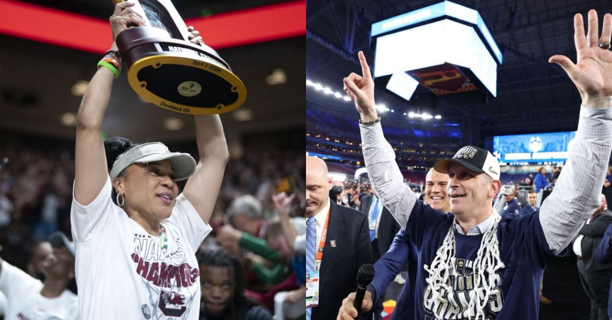 SC`s Dawn Staley and UConn`s Dan Hurley 