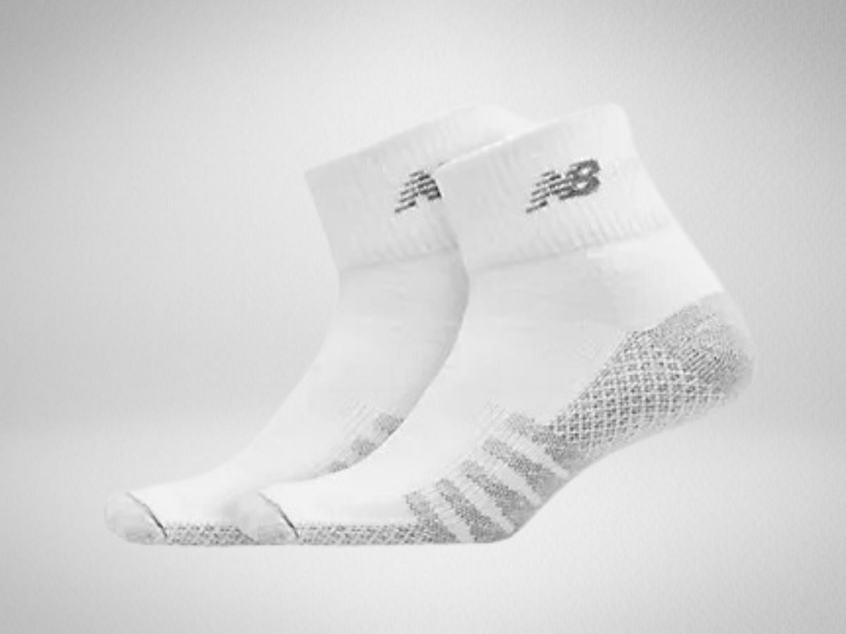 New Balance Socks: Unisex Coolmax Quarter Socks 2 Pack (Image via New balance)