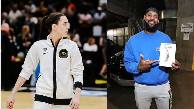 "She better than u", "Rare W": College hoops fans have mixed reactions as 4x NBA champ LeBron James defends Caitlin Clark amid criticism
