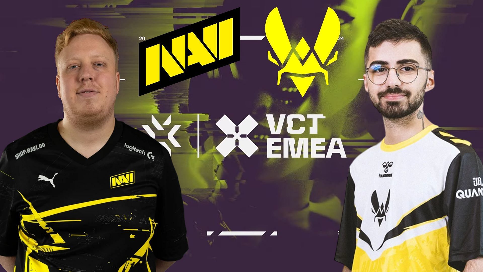 NAVI vs Team Vitality at VCT EMEA 2024 Stage 1 (Image via Riot Games, NAVI and Team Vitality)