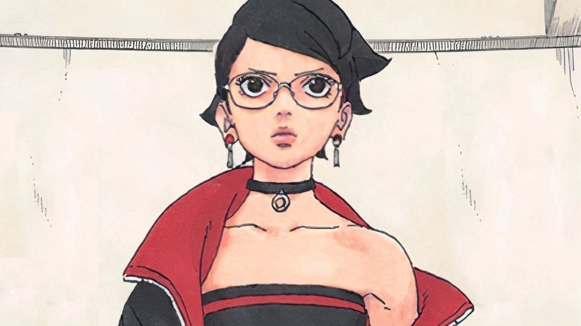 Sarada Uchiha as seen in Boruto: Two Blue Vortex manga (Image via Shueisha)