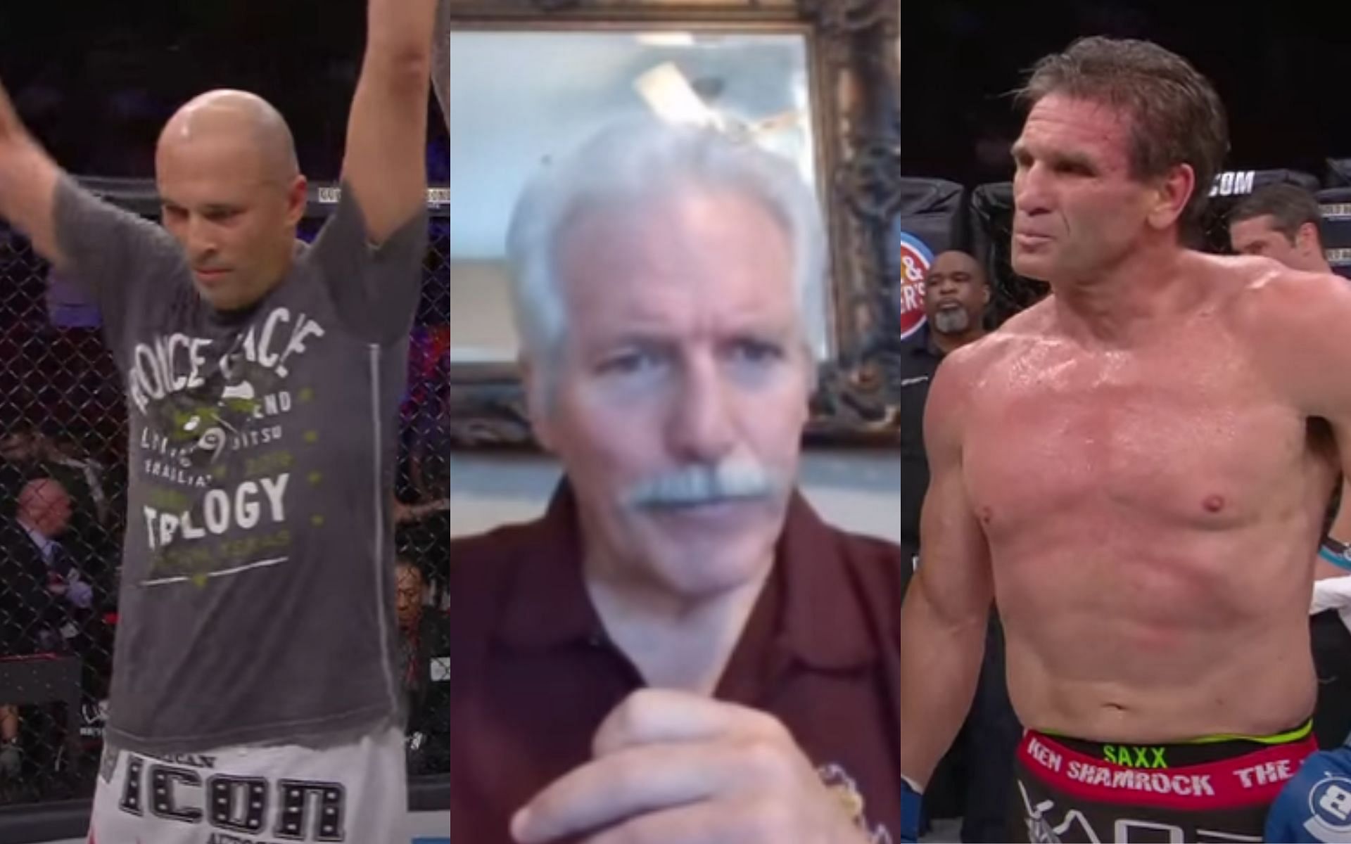 Dan Severn reveals wild fight proposal he offered to Bellator involving Ken Shamrock and Royce Gracie [Image courtesy: BellatorMMA and UnleashedTV - YouTube]