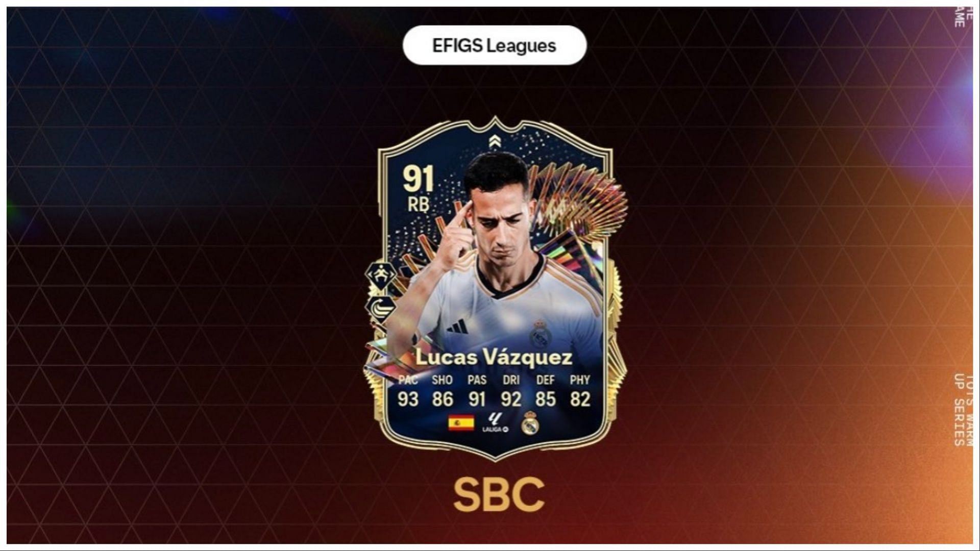 EA FC 24 Lucas Vazquez TOTS Live SBC