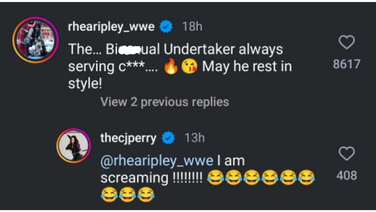 WWE CJ Perry reacts to Rhea Ripley's edgy nickname for Damian Priest