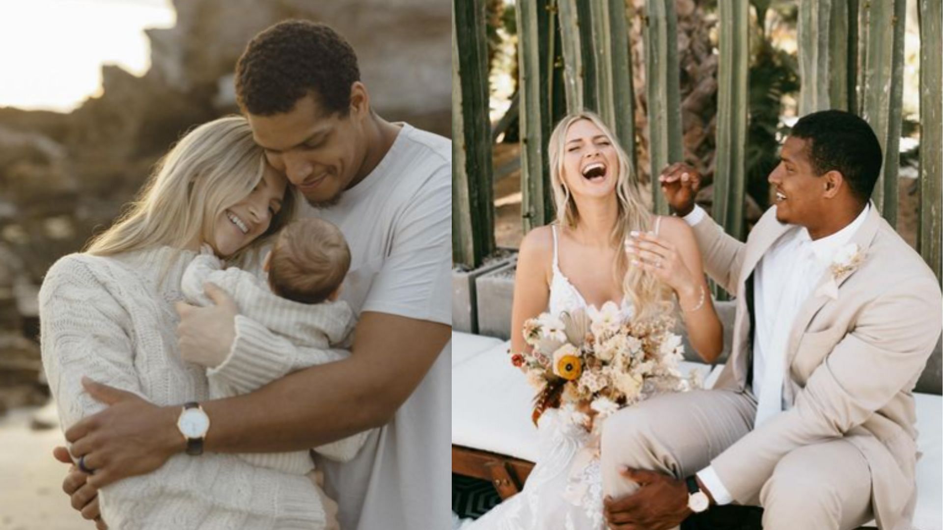 Allison Kuch and Isaac Rochell celebrated their third wedding anniversary.
