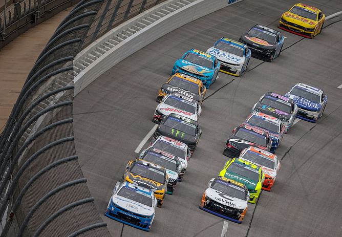 WATCH: Austin Hill & Parker Kligerman crash opens door for Jesse Love to win Talladega Xfinity race