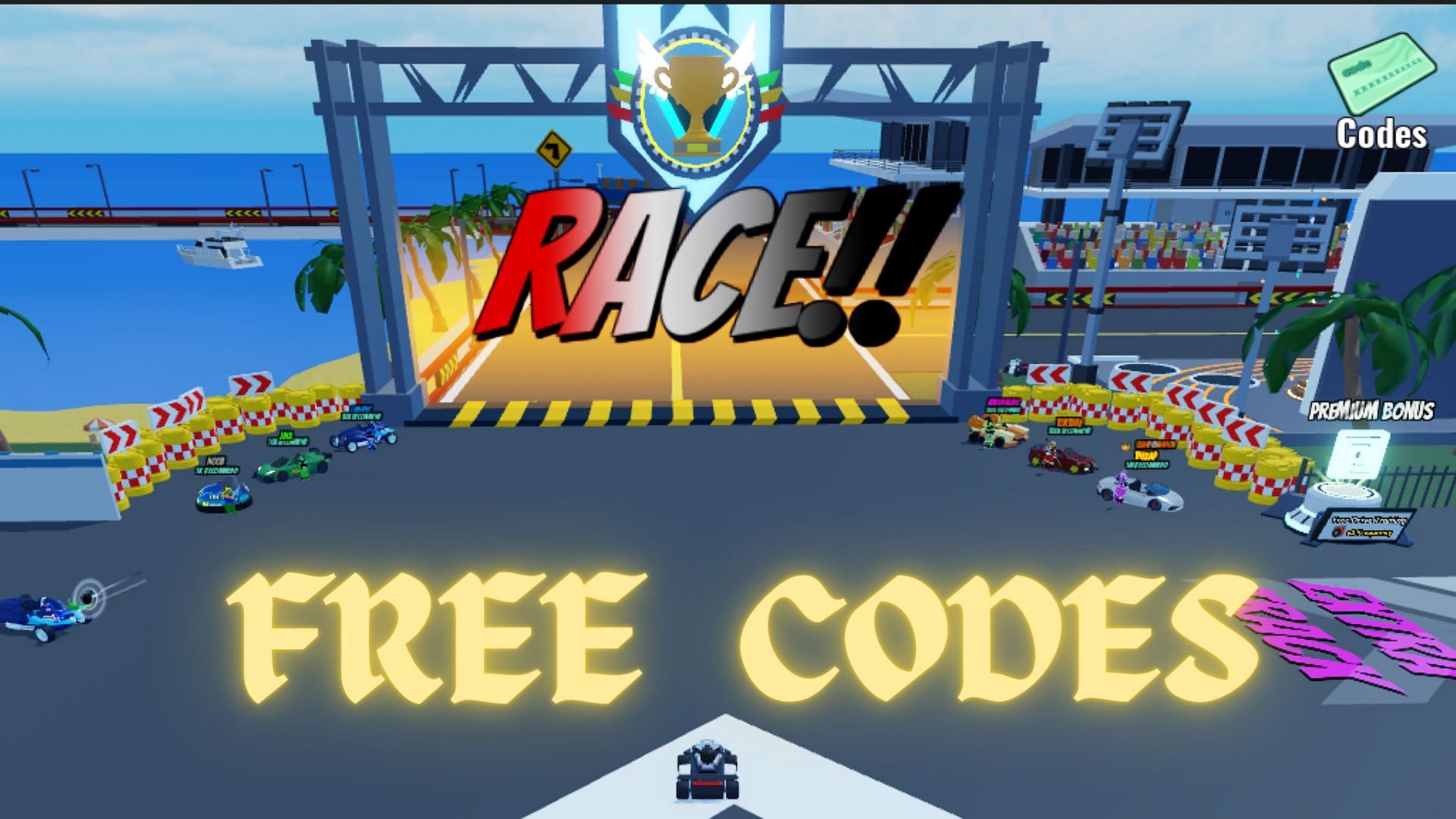 Free Active codes in Super Kart Simulator (Image via Roblox || Sportskeeda)
