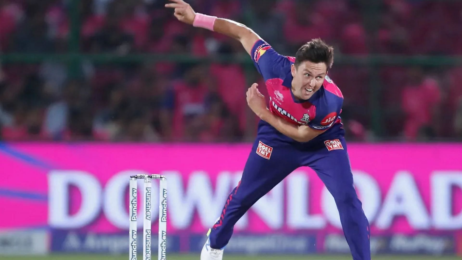 Trent Boult in action against GT on Wednesday