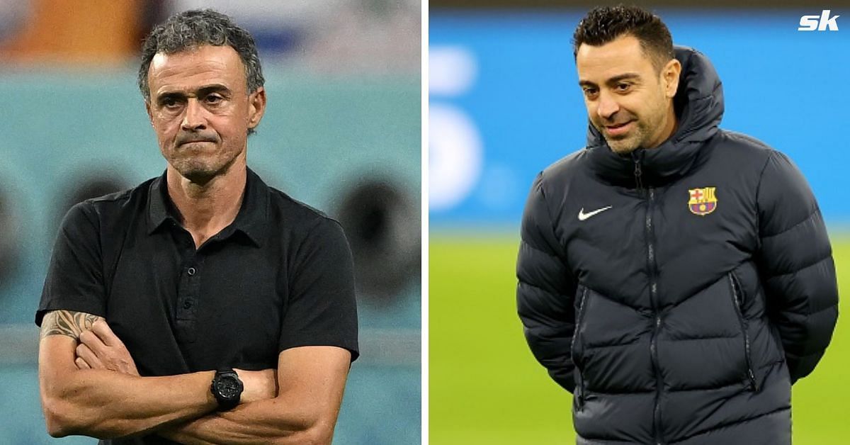 Luis Enrique and Xavi allegedly went back and forth pre-match.