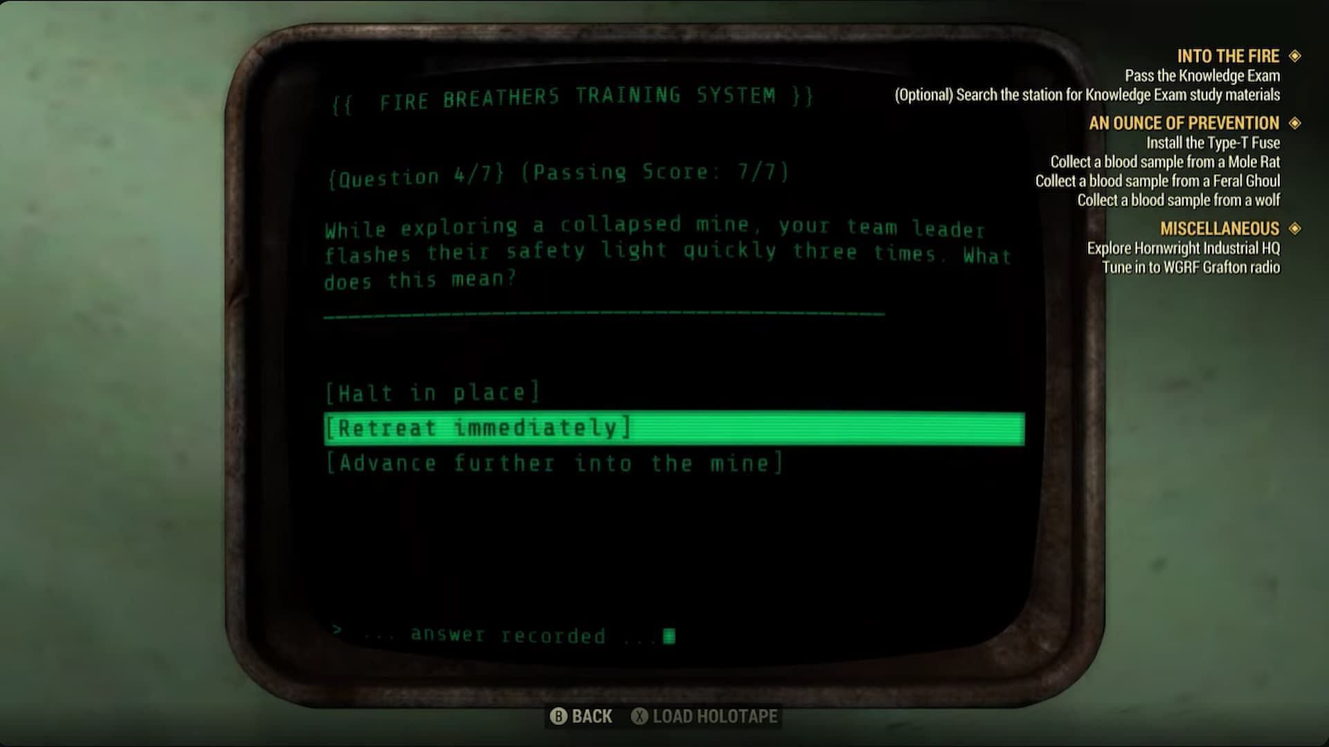 Question four out of seven (Image via Bethesda Game Studios || LunarGaming Guides/YouTube)