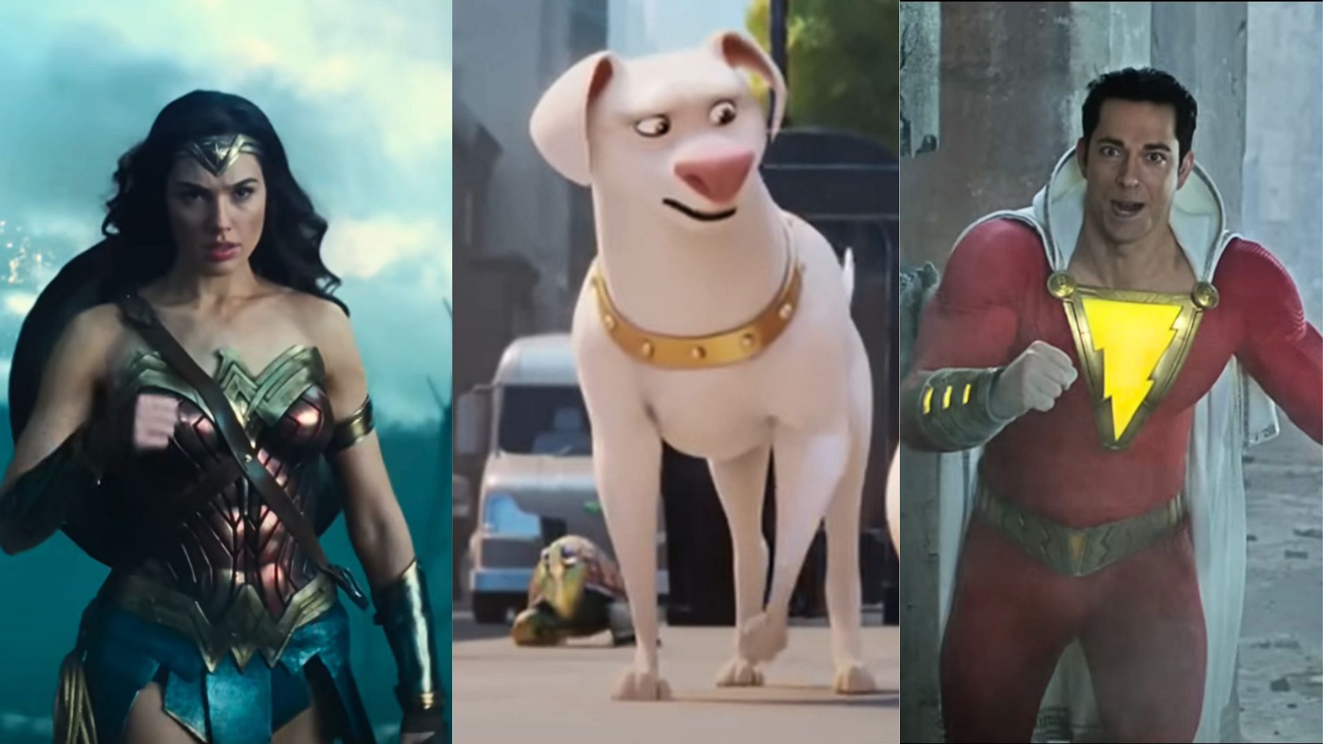 Wonder Woman, Shazam and the Super Pets are on Disney+ now (Image via WB)