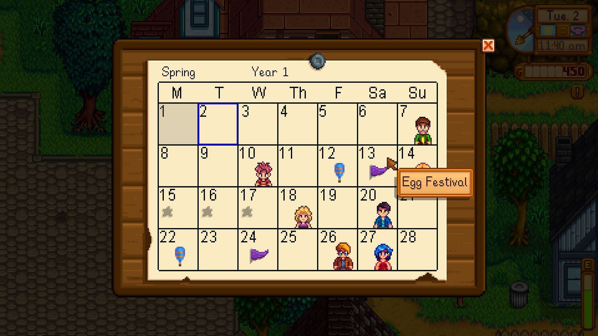 The event starts on day 13 of spring. (Image via ConcernedApe)