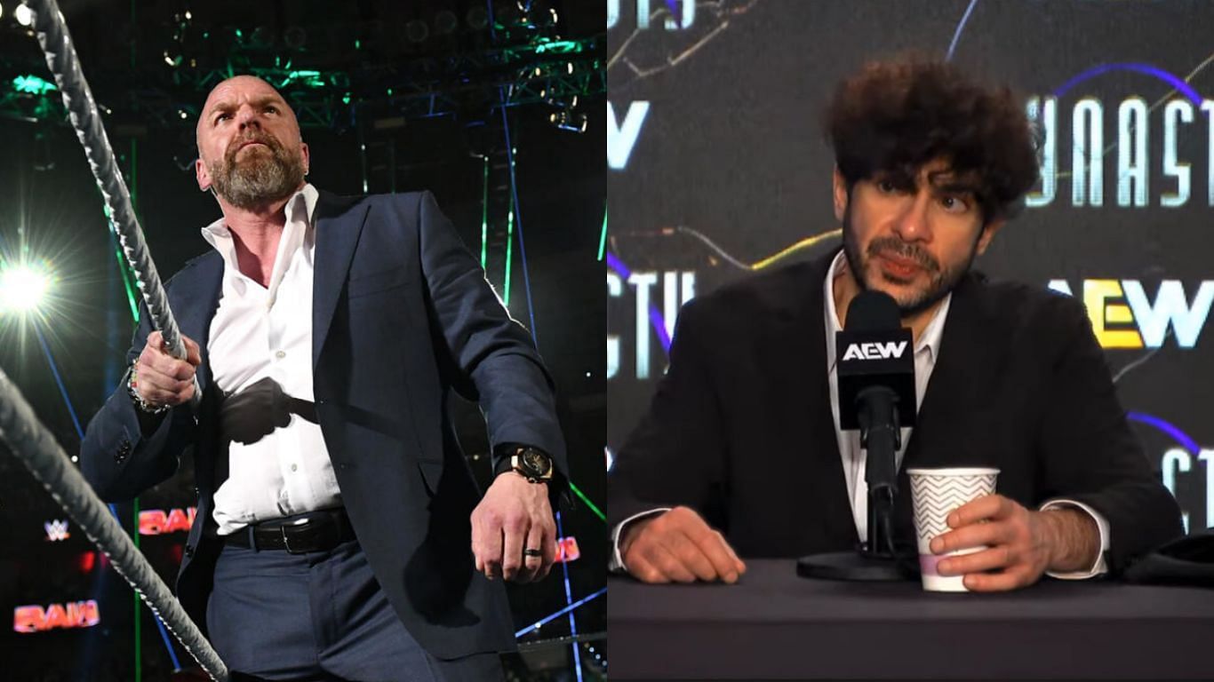 Triple H (left), Tony Khan (right)