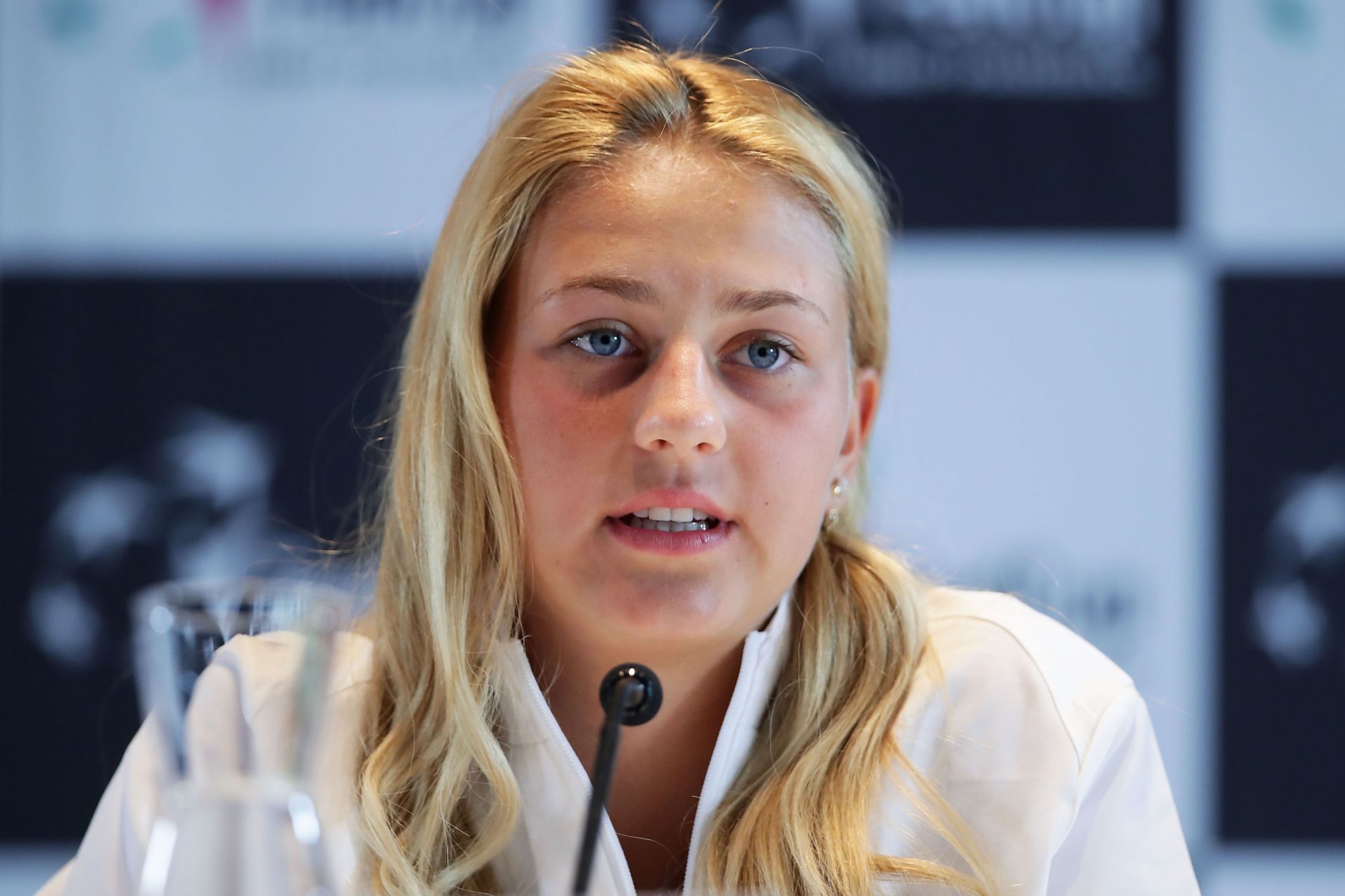 Marta Kostyuk during the Billie Jean King Cup