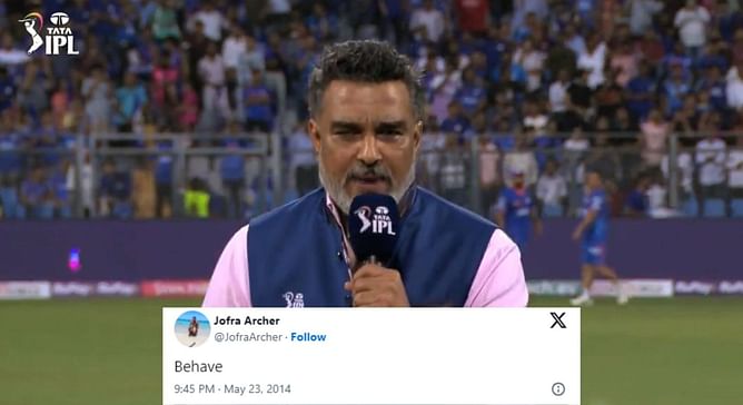 "Behave" - Jofra Archer's 10-year-old tweet goes viral as Sanjay Manjrekar tells Wankhede crowd not to boo Hardik Pandya before MI vs RR IPL 2024 game