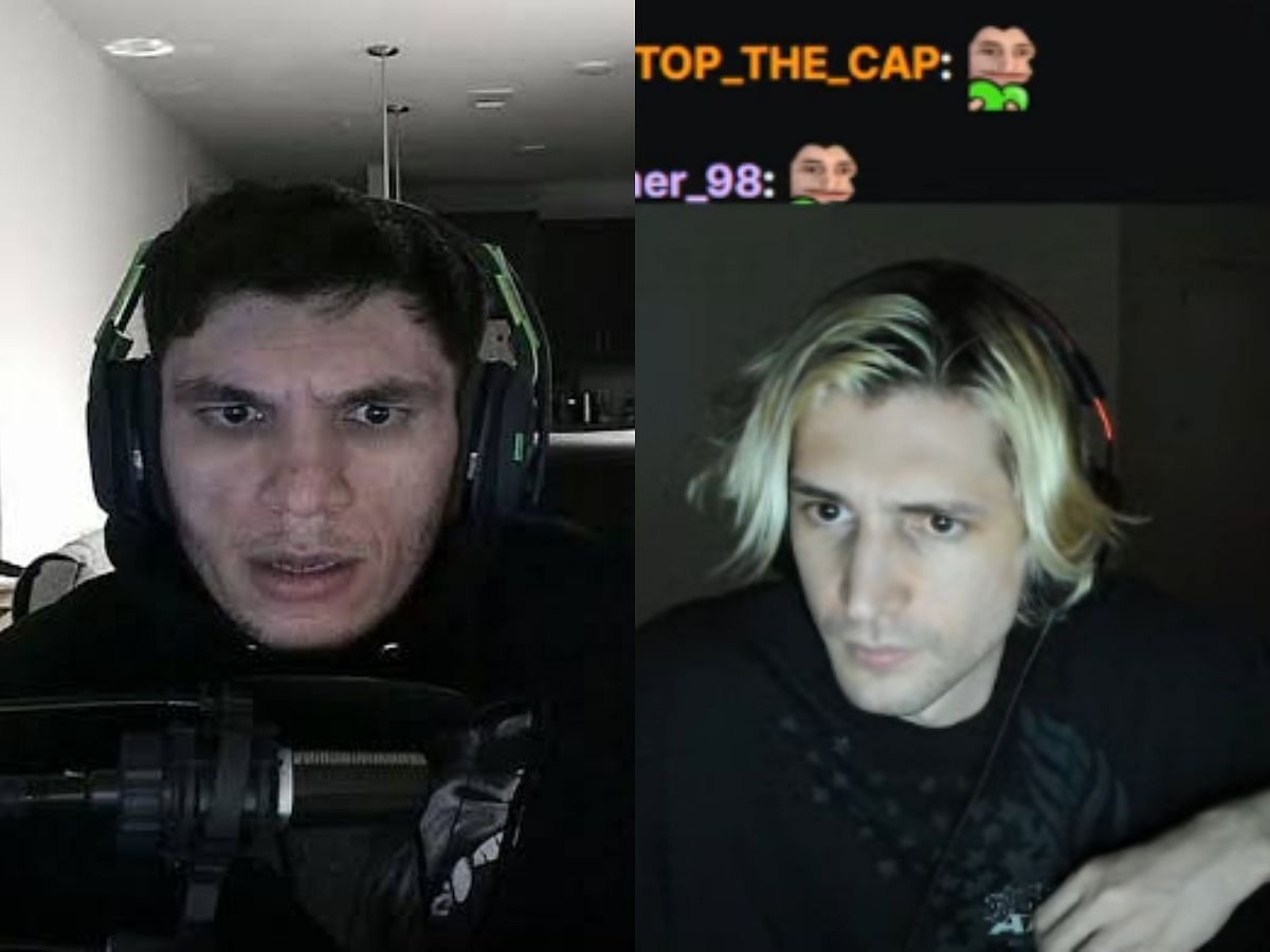 Trainwreckstv dismisses any possible beef between him and xQc (Image via Twitch/Trainwreckstv and Kick/xQc)