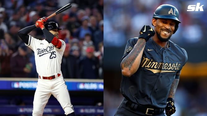 WATCH: Byron Buxton narrowly escapes collision during Brewers sausage race at American Family Field