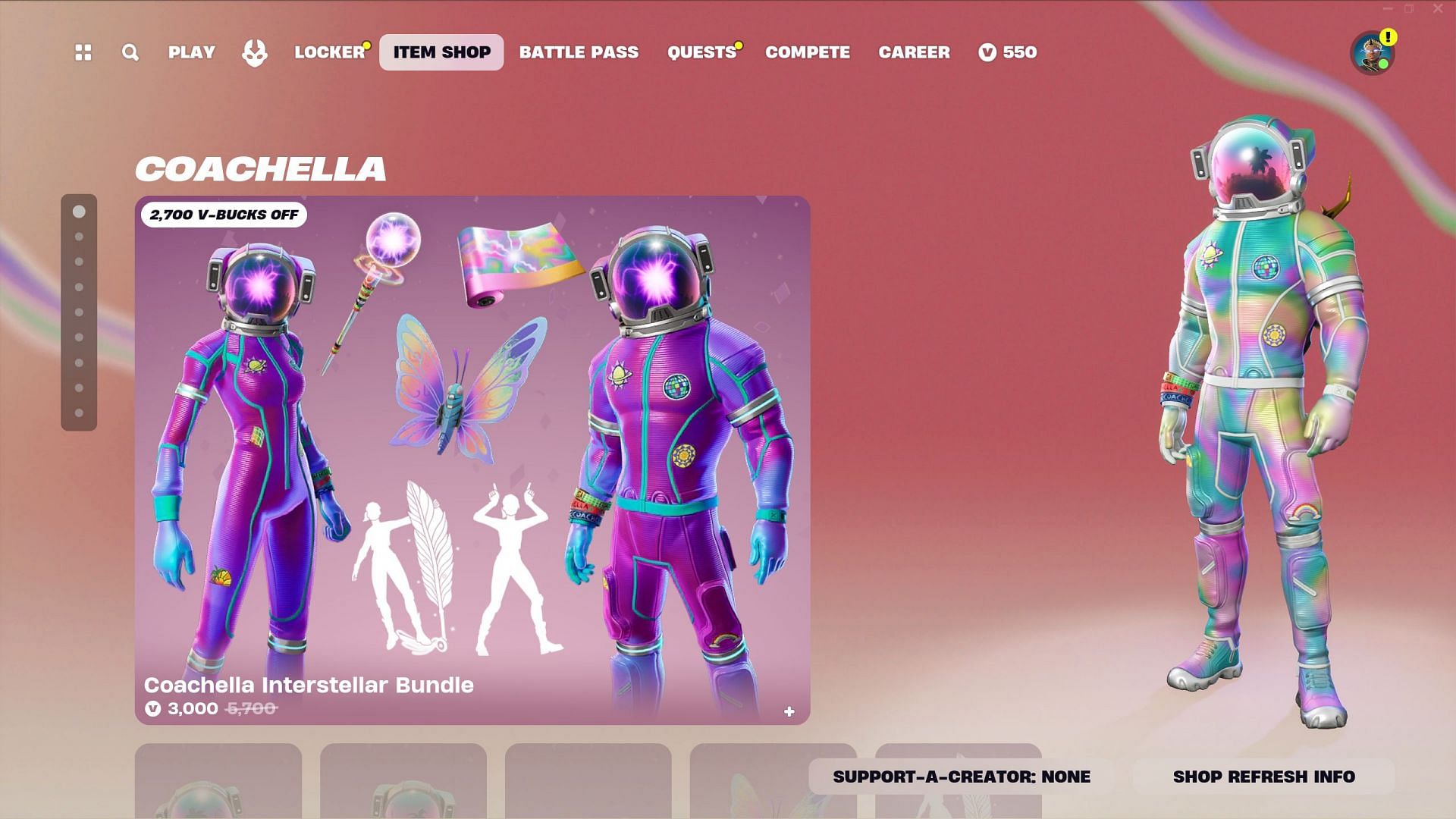 Horizon and Cosma skins are currently listed in the Item Shop (Image via Epic Games)