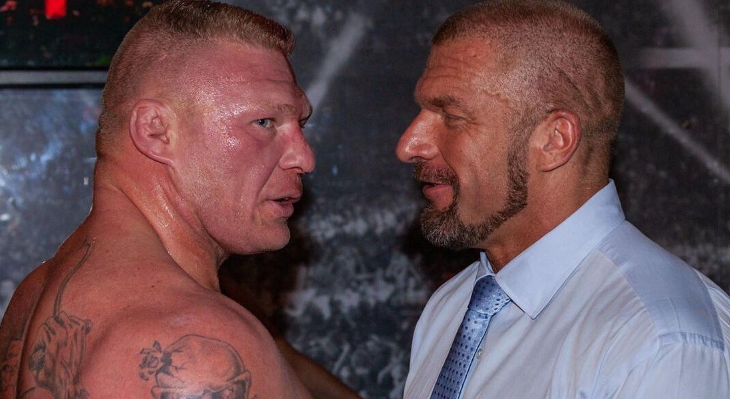 Brock Lesnar and Triple H (IMAGE SOURCE: WWE)