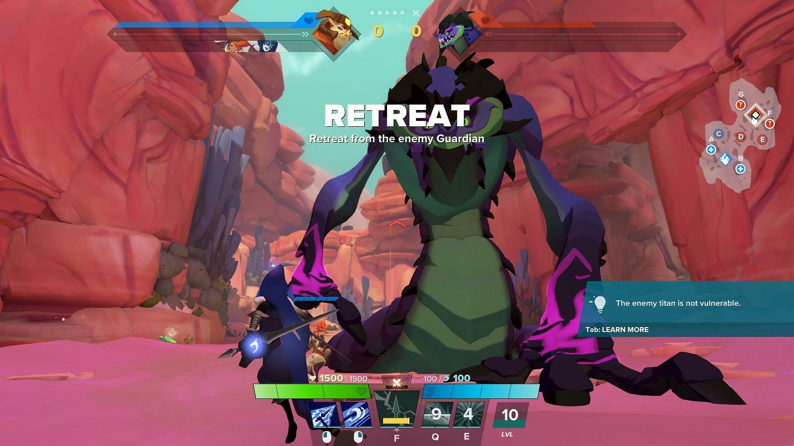 Enemy guardians can and will attack players in range (Image via Arc Games)