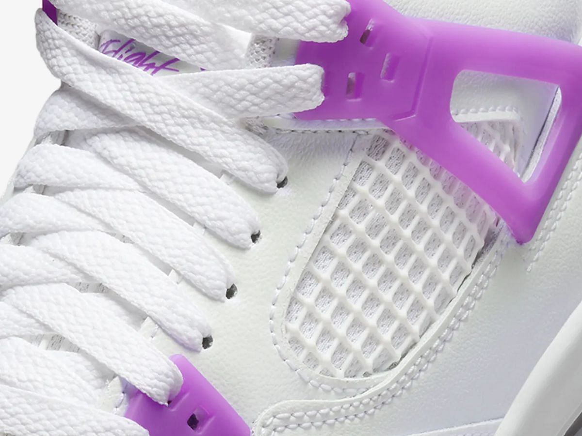 Air Jordan 4 &ldquo;Hyper Violet&rdquo; sneakers (image via Nike)