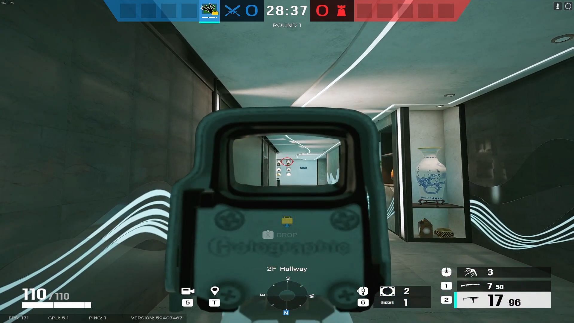 Where the drone hiding spot is in Rainbow Six Siege&#039;s Coastline (Image via Ubisoft || SquillzR6 on YouTube)