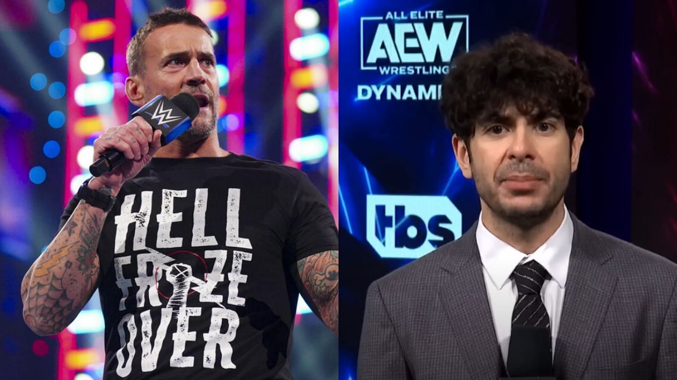 CM Punk (left), Tony Khan (right)