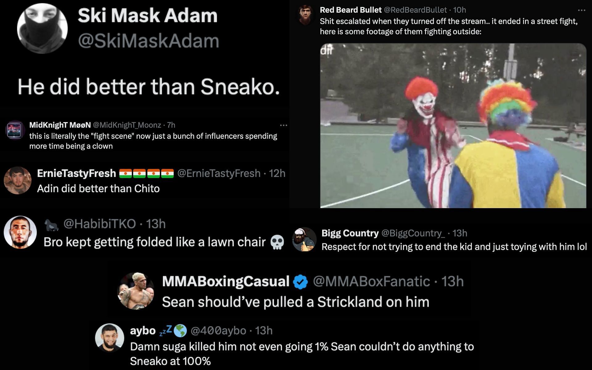 Fans react to Sean O&#039;Malley&#039;s sparring session with Adin Ross on X. [via X]