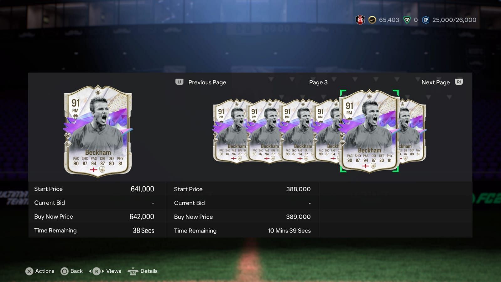 Beckham&#039;s price has gone down a lot (Image via EA Sports)