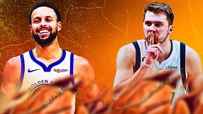 Watch: Steph Curry and Luka Doncic trade half-court shots in practice before clash