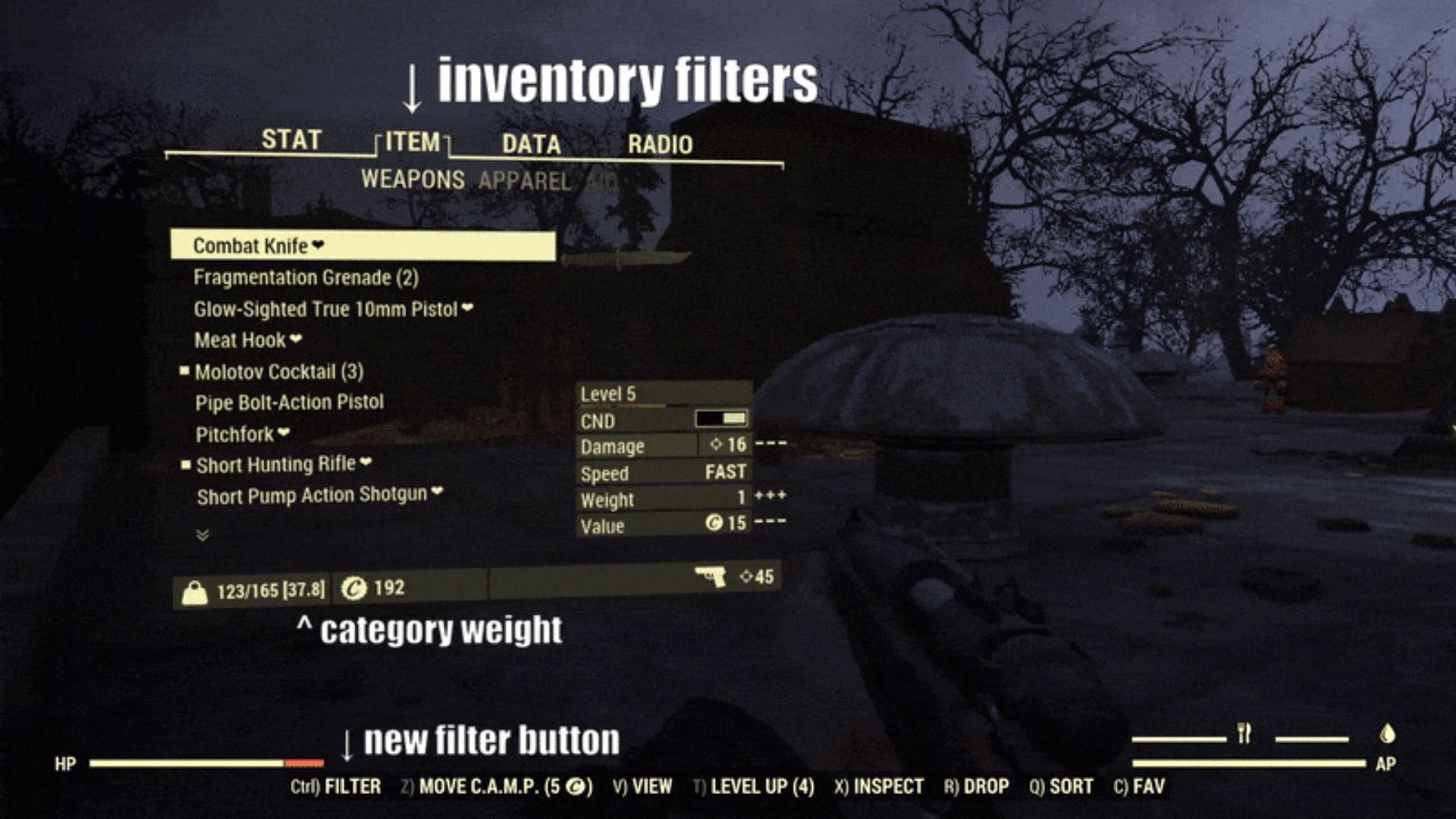 The Better Inventory mods allows players to organize their inventory (Image via Bethesda Game Studios)