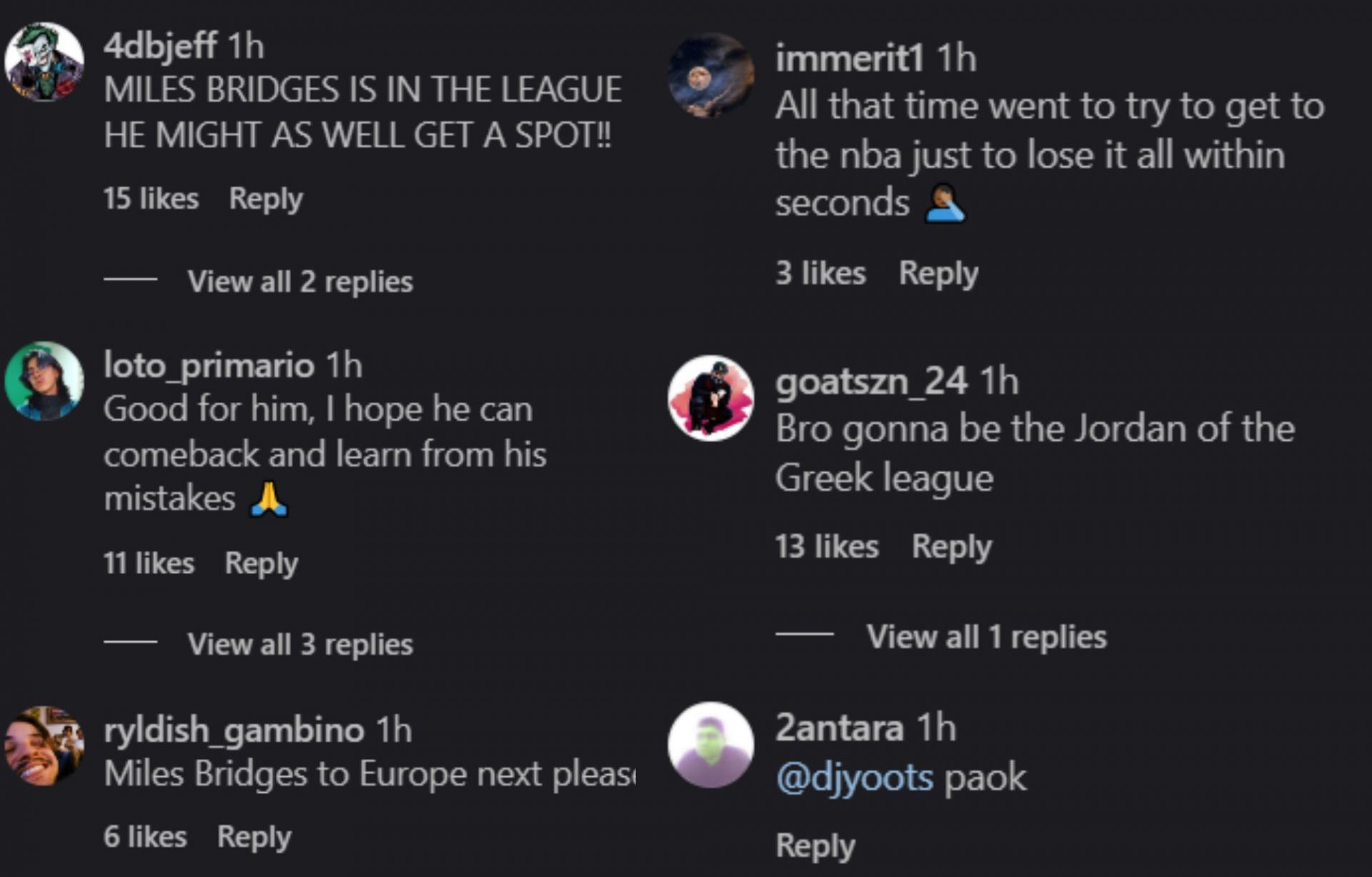 On the bright side, a few fans see that KPJ will dominate the Greek Basket League