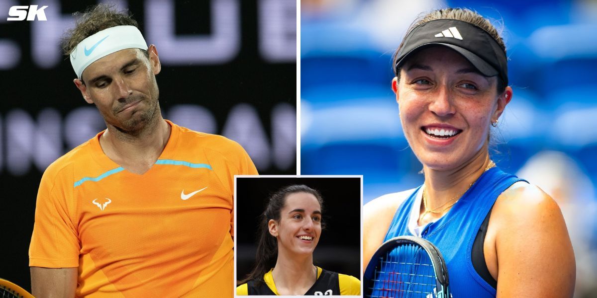 Rafael Nadal (L), Jessica Pegula (R), Caitlin Clark (Inset)