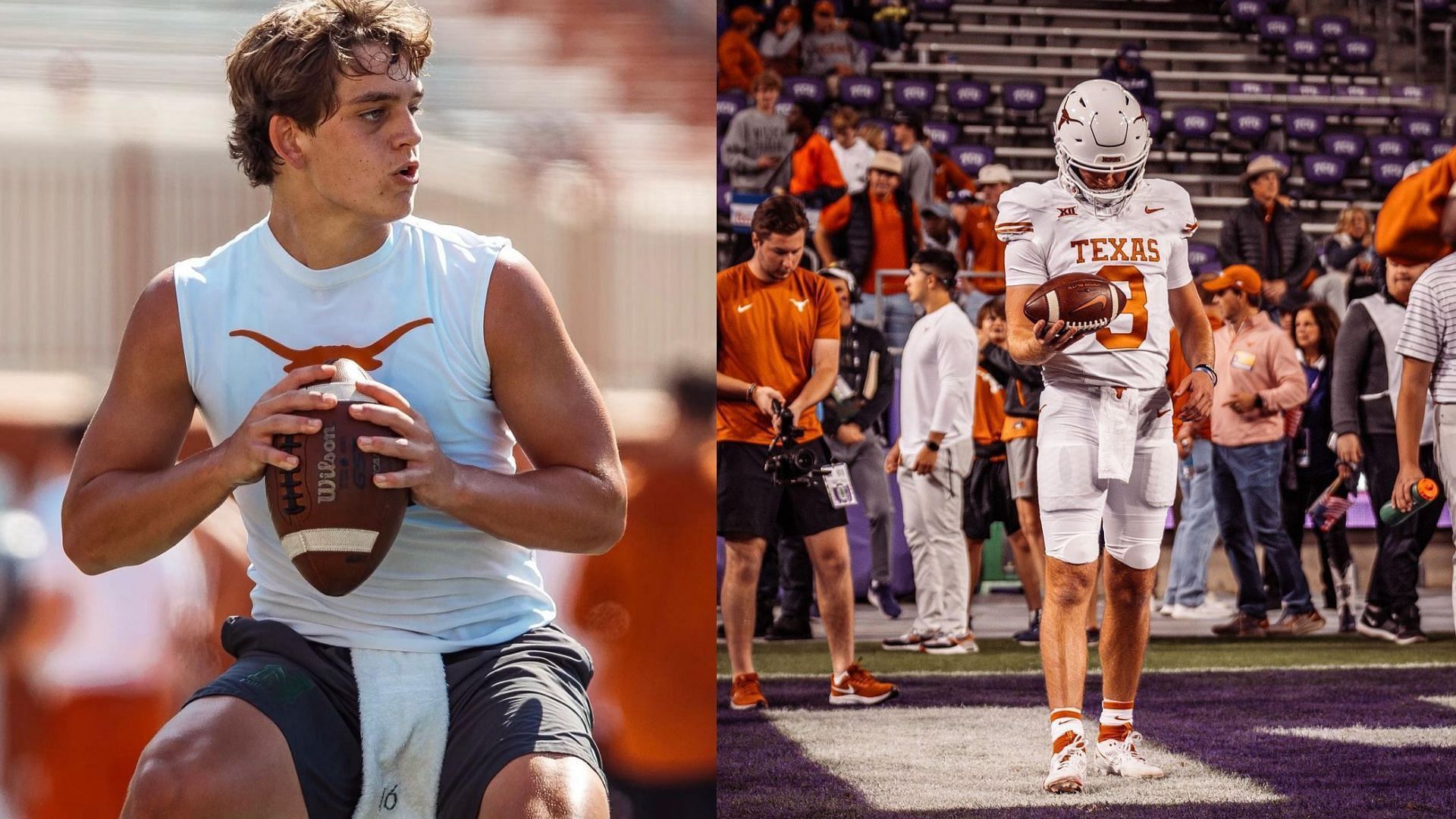 Texas quarterbacks Arch Manning and Quinn Ewers