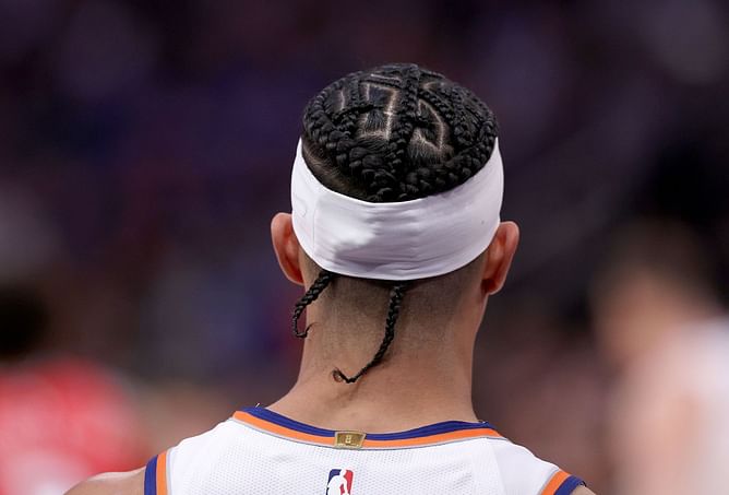PHOTO: NBA star Josh Hart's Yankees braids set the tone for Knicks' 2024 post-season aspirations