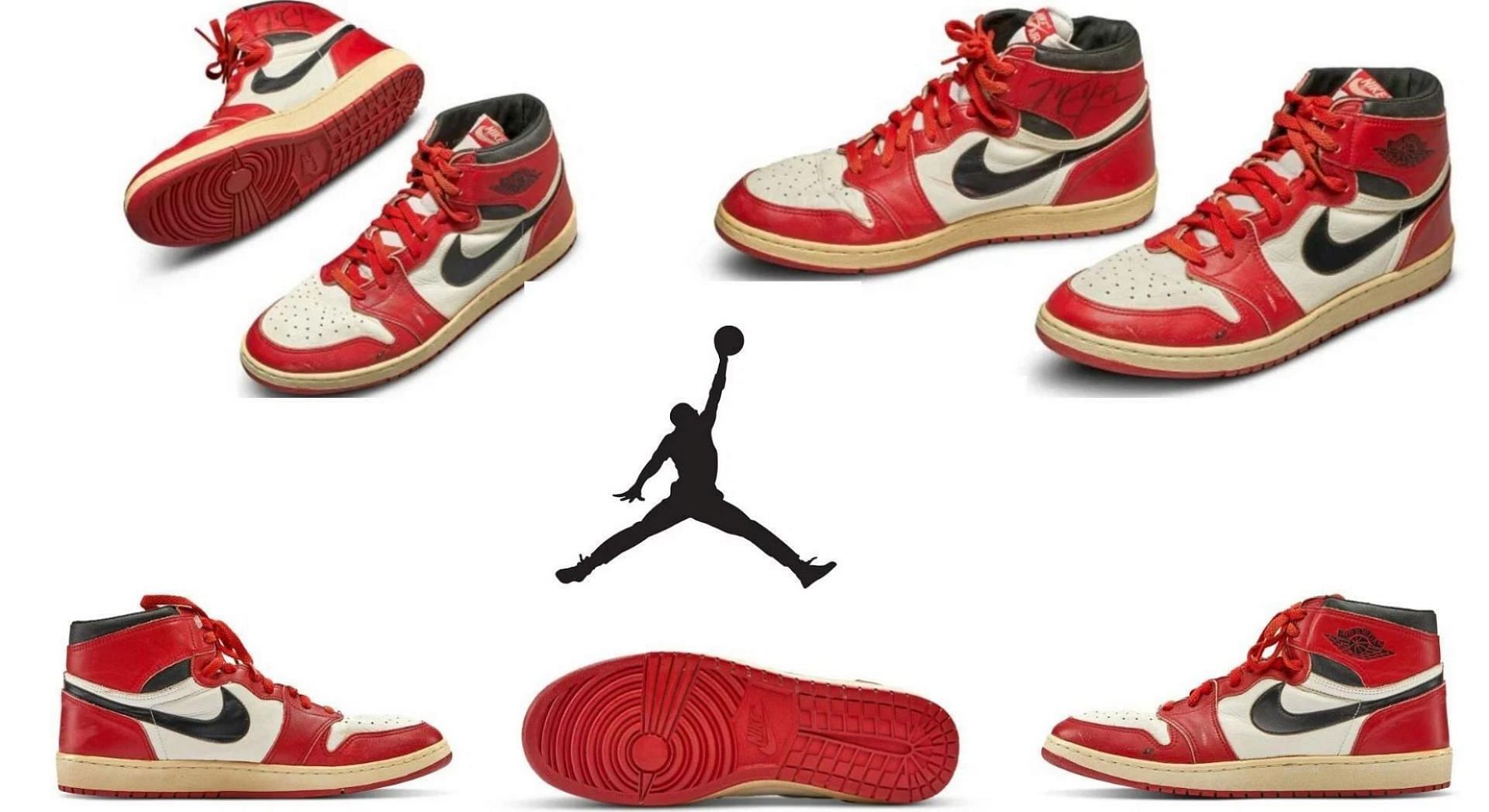 Air Jordan 1 Bred (1985)- $560k (Image via Sportskeeda)