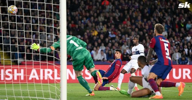 "He hates that club with passion", "So petty" - Fans react as Ousmane Dembele's reaction to PSG's 4th goal against Barcelona comes to light