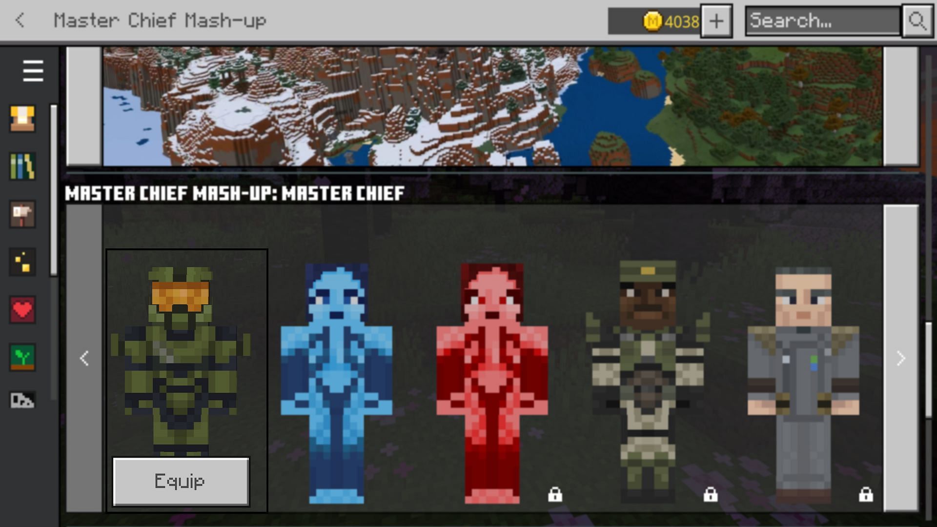 Master Chief is just as recognizable in block form as anywhere else. (Image via Mojang)