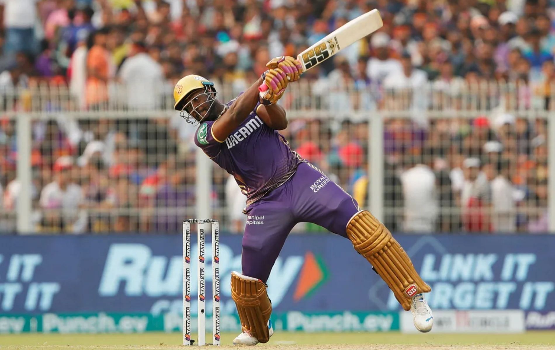 Andre Russell in action for KKR. 